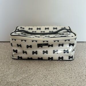 Kate Spade Makeup organizer -White with black bows